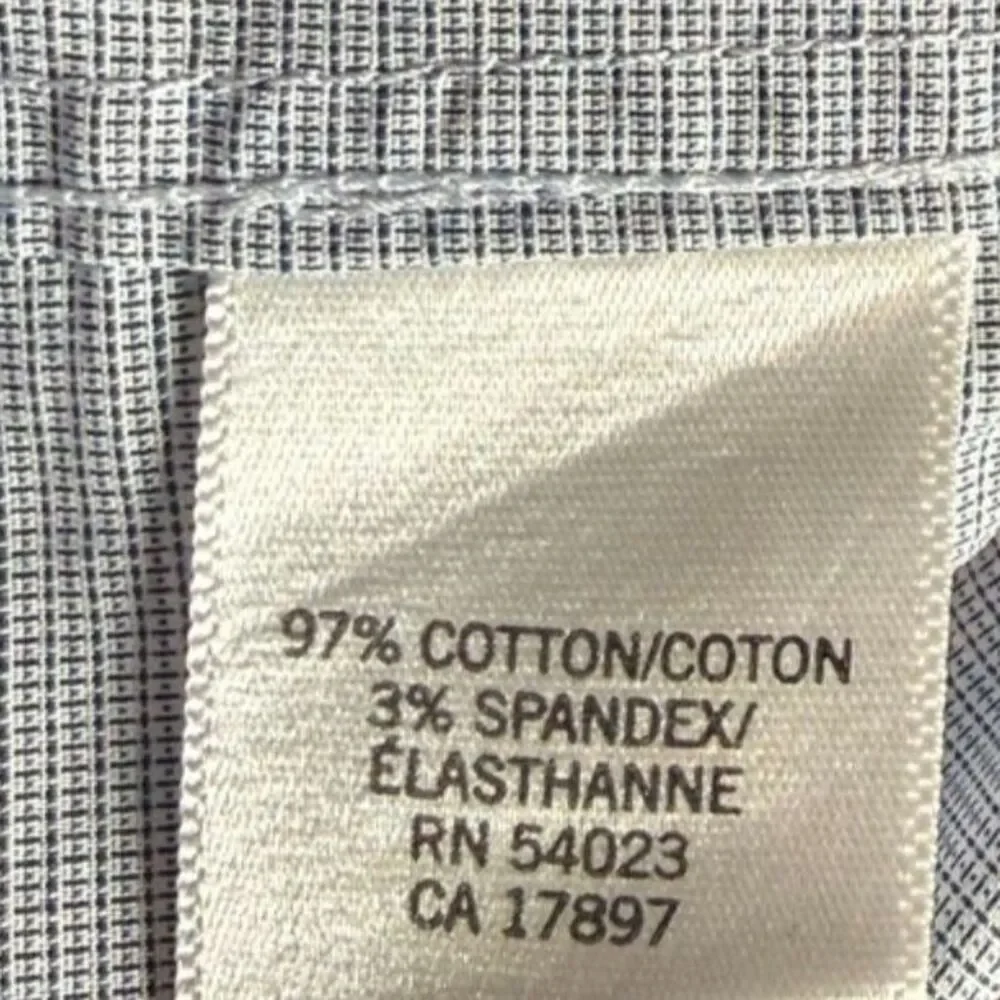 Banana Republic Men’s XXL Stretch Cotton Short Sleeve Button Up Shirt Blue Gray